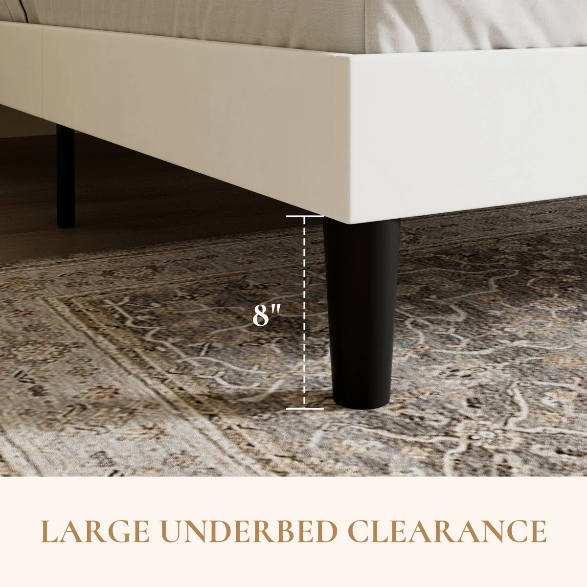 Queen Size White Velvet Bed Frame - photo 2