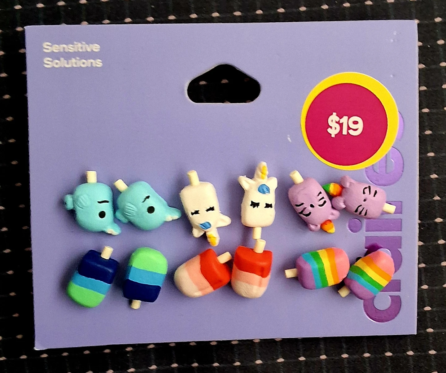 Claire's Sensitive Solutions Stud Earrings - New