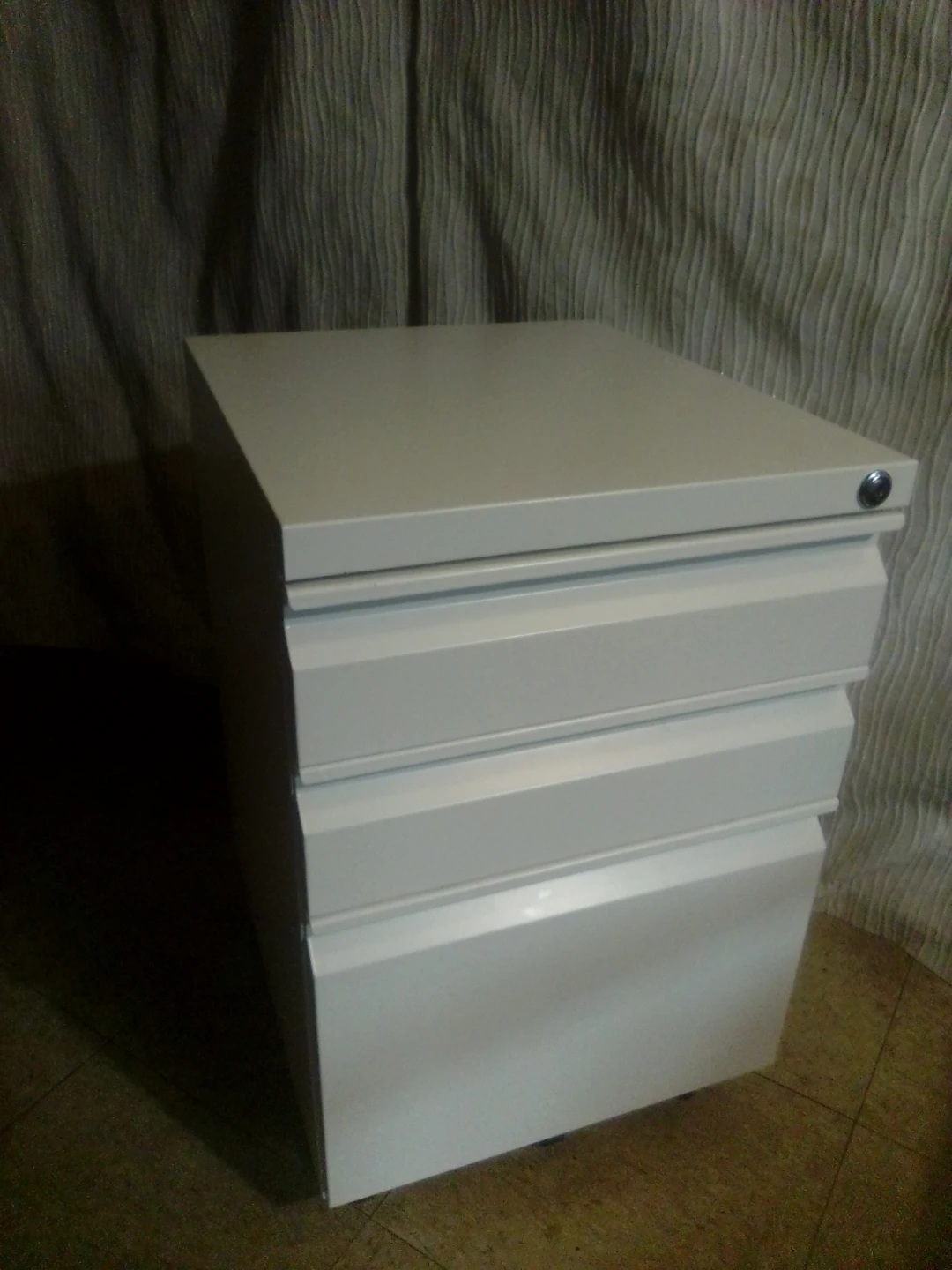 White 3-Drawer File Cabinet