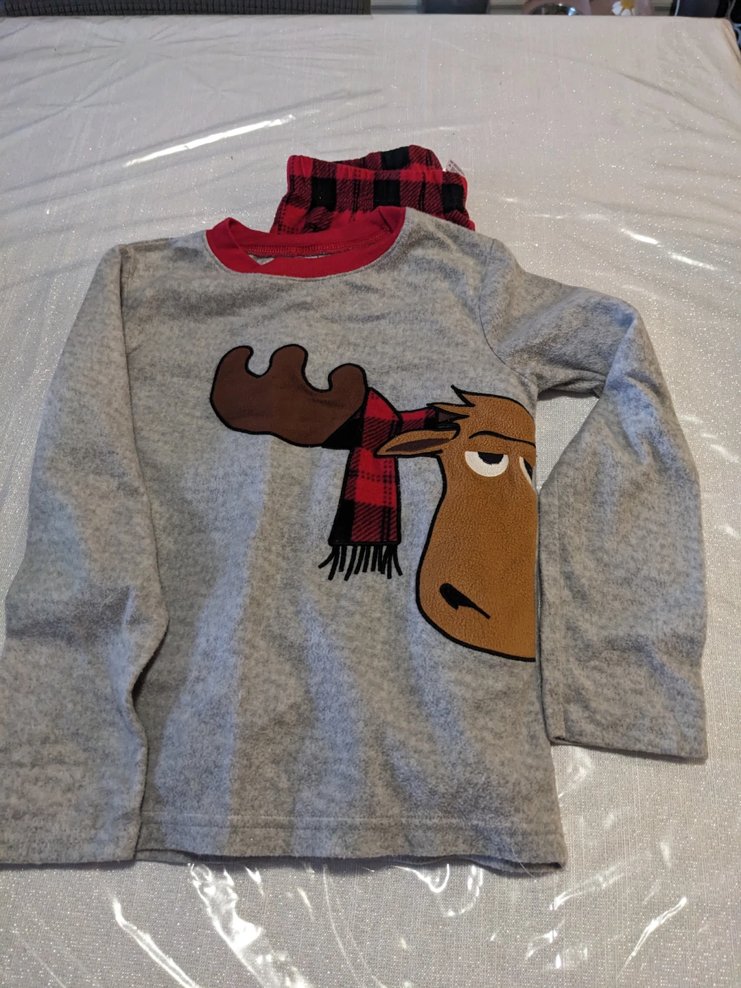 Size M (7-8) Moose Pajama Set - photo 2