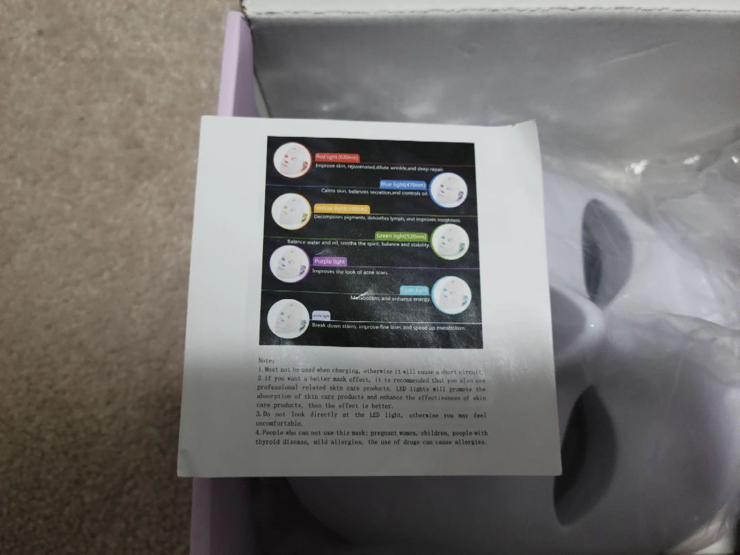 LED Light Therapy Facial Mask - photo 3