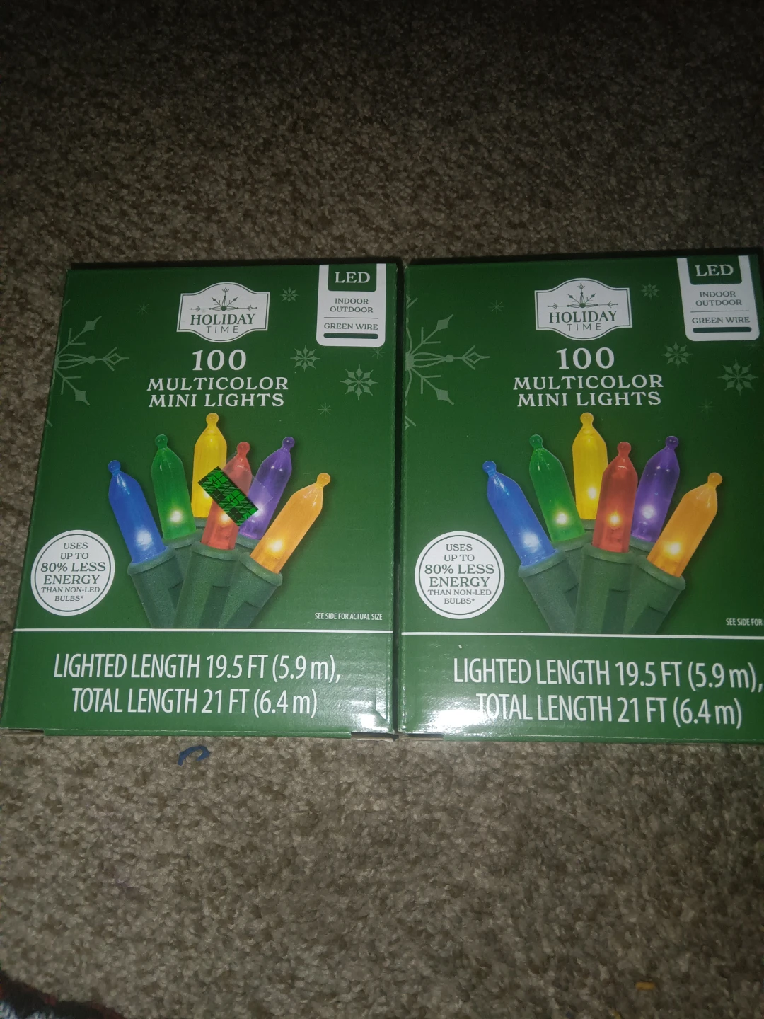 Holiday Time 100 Multicolor Mini Lights - New