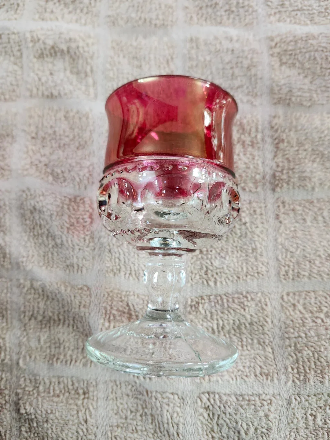 Vintage Indiana Glass Whitehall Ruby Flash Goblets image indicator(6)