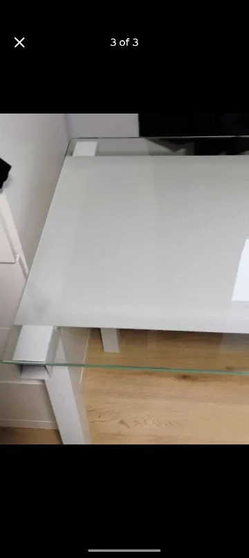 White Glass Top Desk image indicator(3)