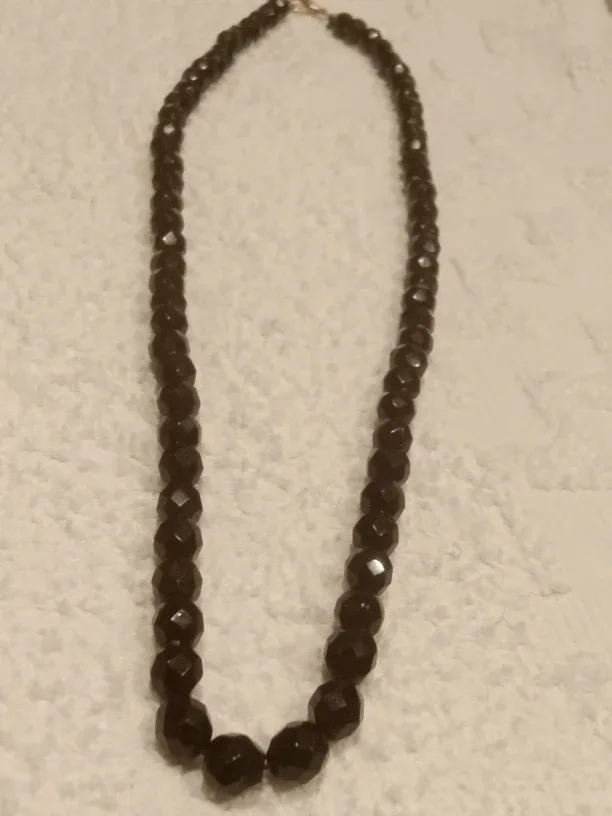 Black Czech Jet Bead Necklace image indicator(3)