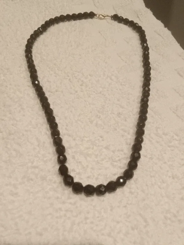 Black Czech Jet Bead Necklace image indicator(4)