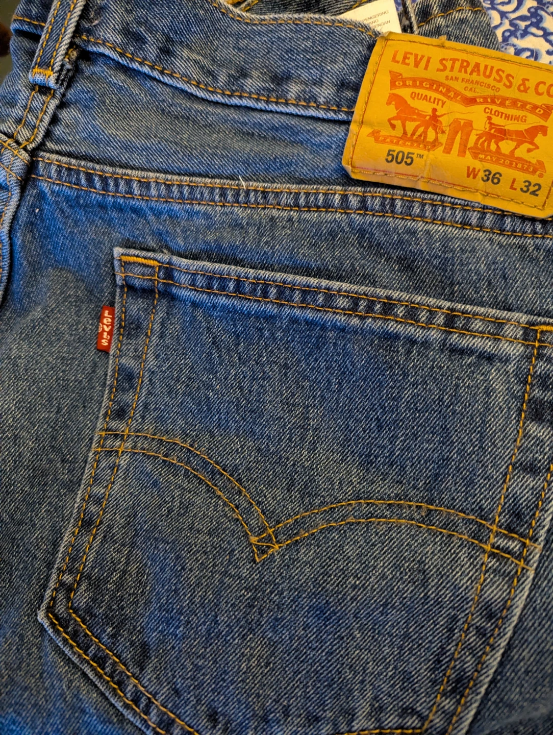 Classic Levi 505 Blue Jeans - photo 3