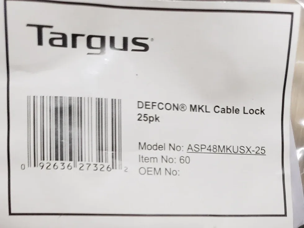 Targus DEFCON® MKL Cable Lock New image indicator(3)