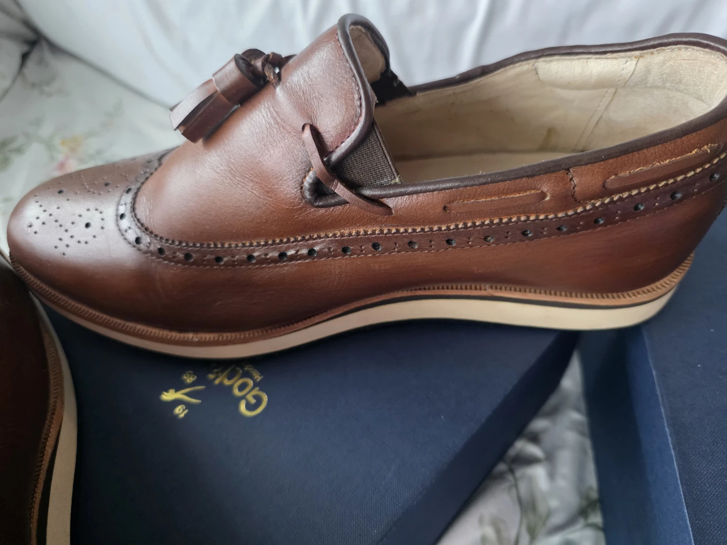 Godfather Brown Leather Tassel Loafers - photo 3