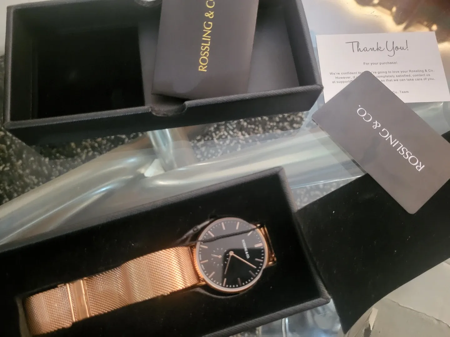 New Rossling & Co. Rose Gold Watch with Box