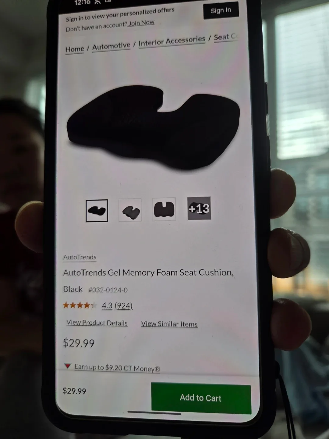 Black Seat Cushion Gel Memory foam $29.99 New image indicator(4)