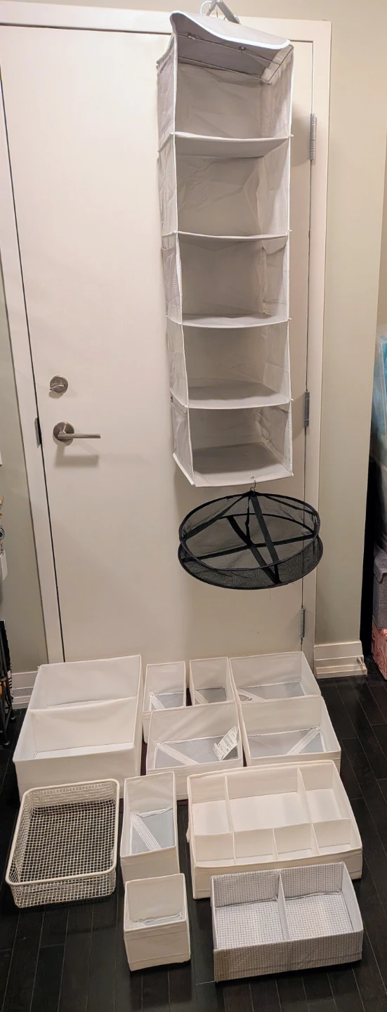 15 Collapsible Closet / Drawer Organizers - White, Black