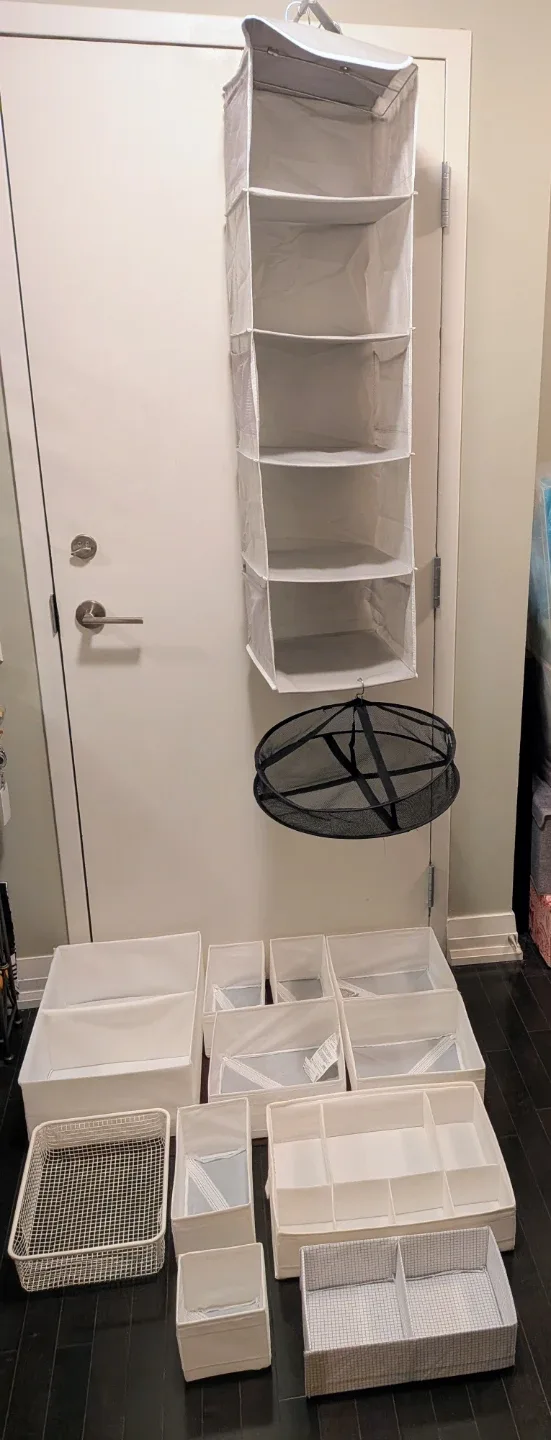 13 Collapsible Closet / Drawer Organizers - White, Black