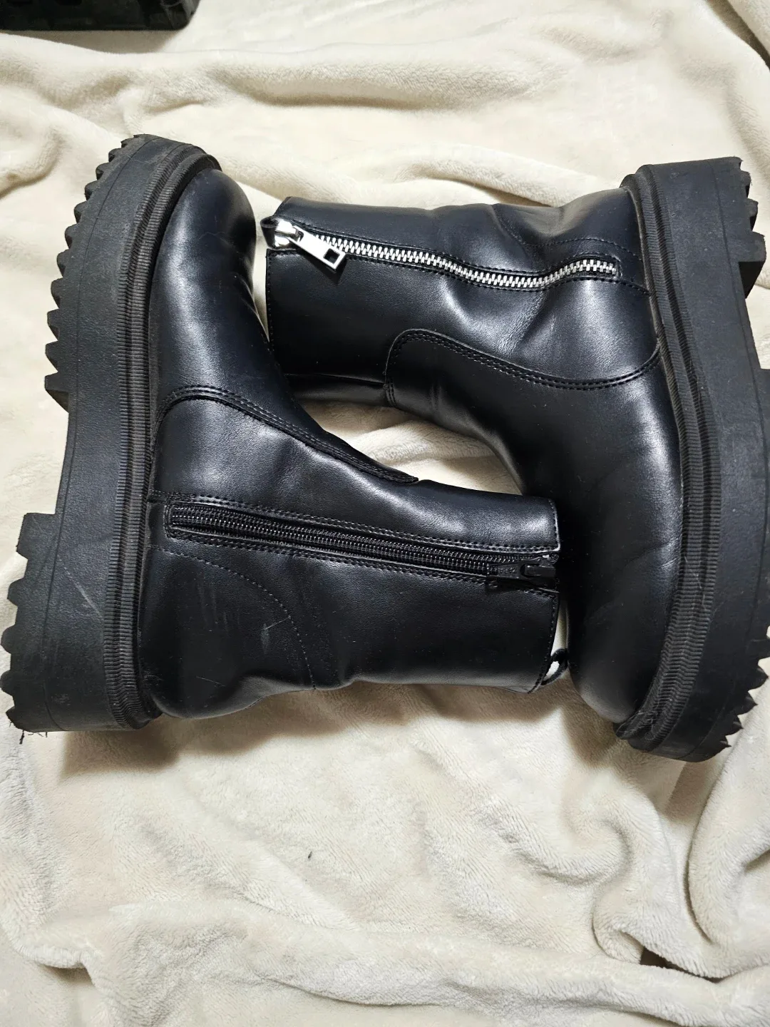 Zara Black Ankle Boots Size 35