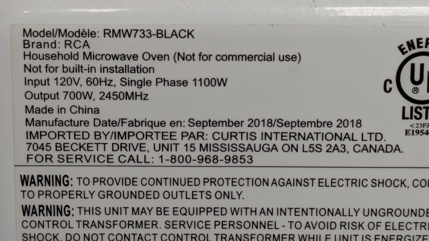 RCA Microwave - photo 2