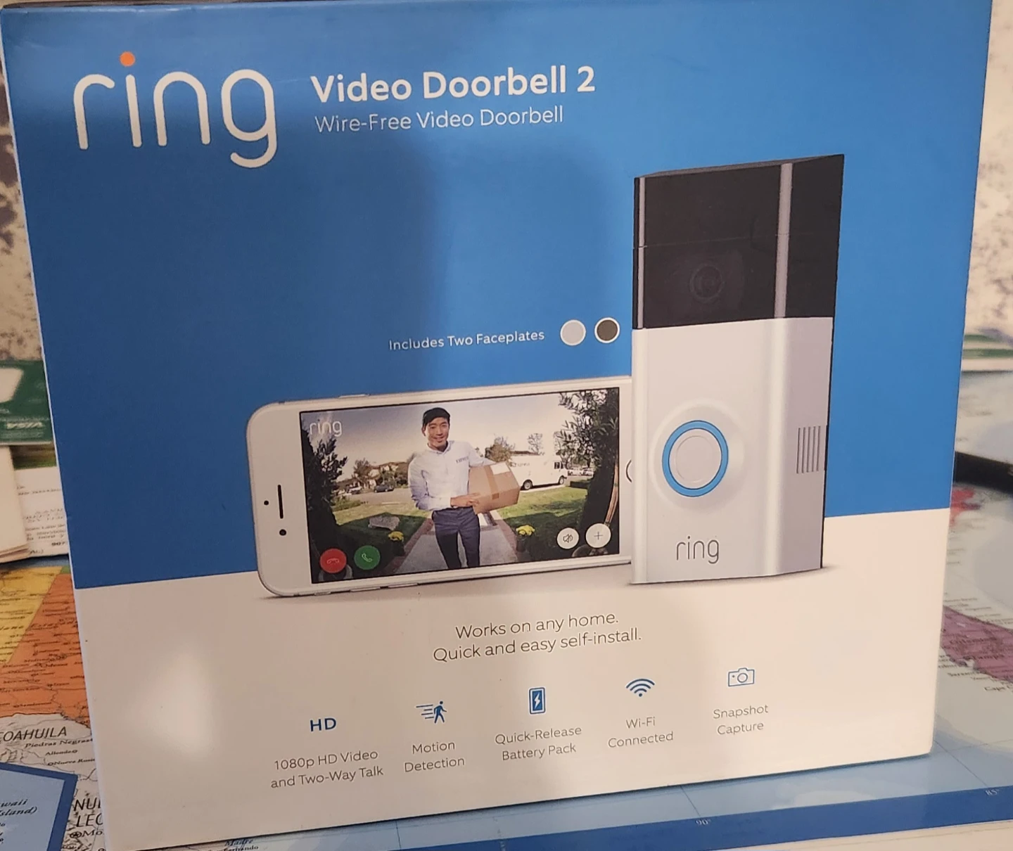 Ring Video Doorbell 2 - Wire-Free, 1080p HD Video