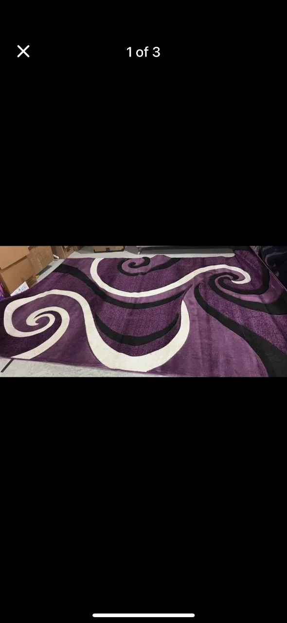 Premium Purple Area Rug 6'6"x9'1"