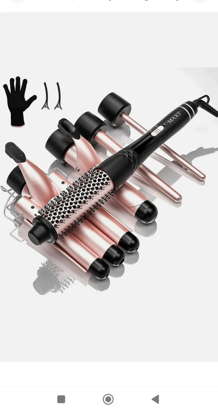 New MAX-T 5-in-1 Hair Curling Set