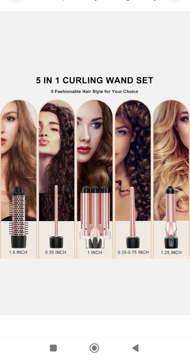 New MAX-T 5-in-1 Hair Curling Set image indicator(8)