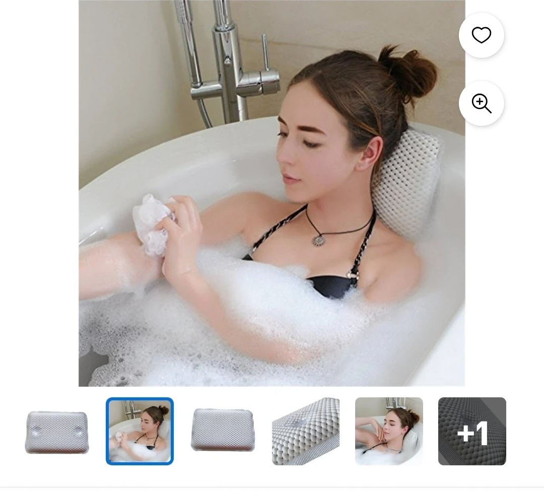 2 Pcs Bath Pillow with Suction Cups - photo 2