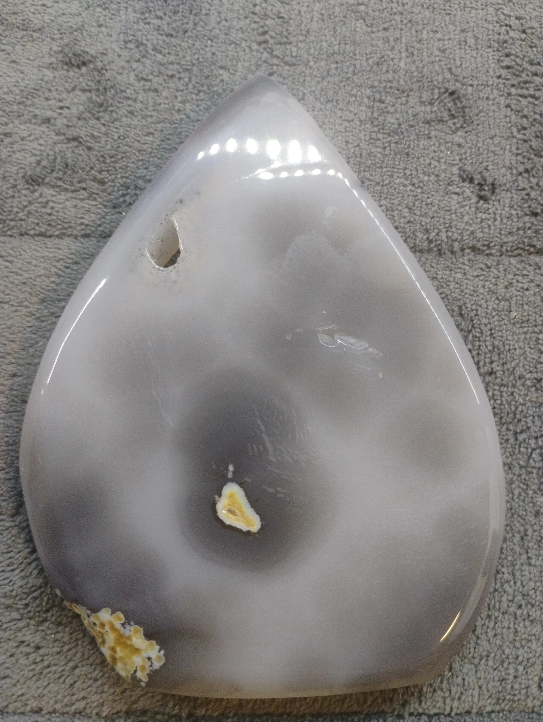 Natural Agate Geode Slab/Slice quartz crystal mineral specimen - photo 2
