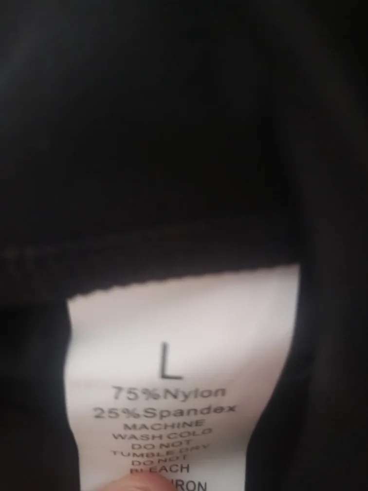#cleanout Black Nylon/Spandex Pants - Size M/L image indicator(2)
