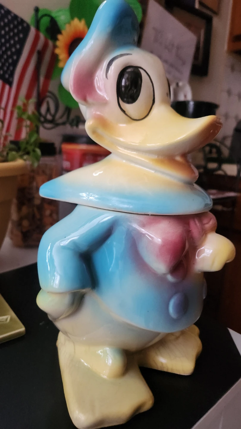 Vintage Donald Duck Stackable Ceramic Cookie Jar