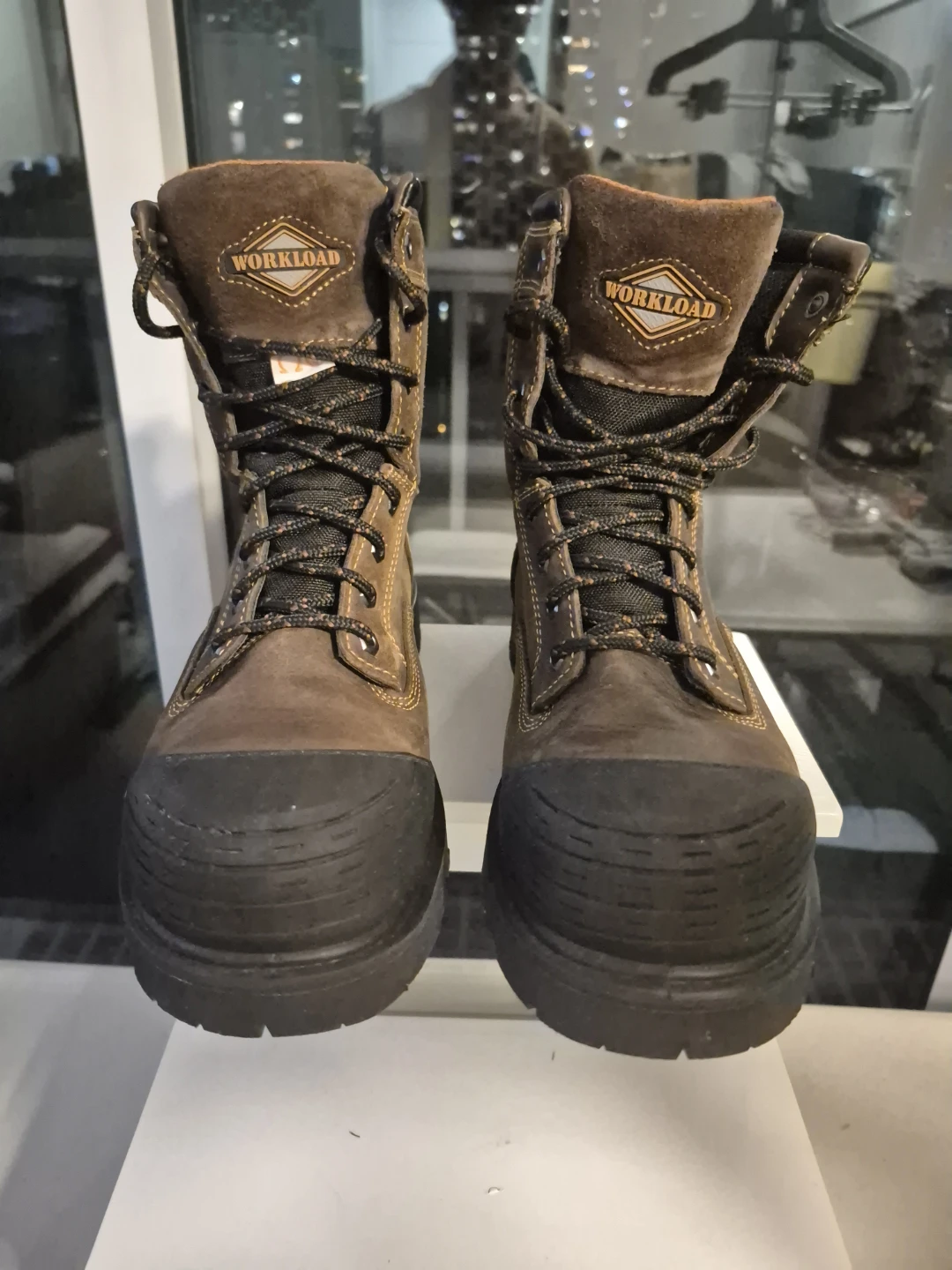 Workload Brown Leather Work Boots Steel Toe Size - 10 - photo 2