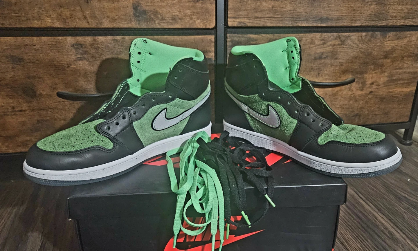 Jordan 1 Retro High Zoom Zen Green Size:  US M 10.5