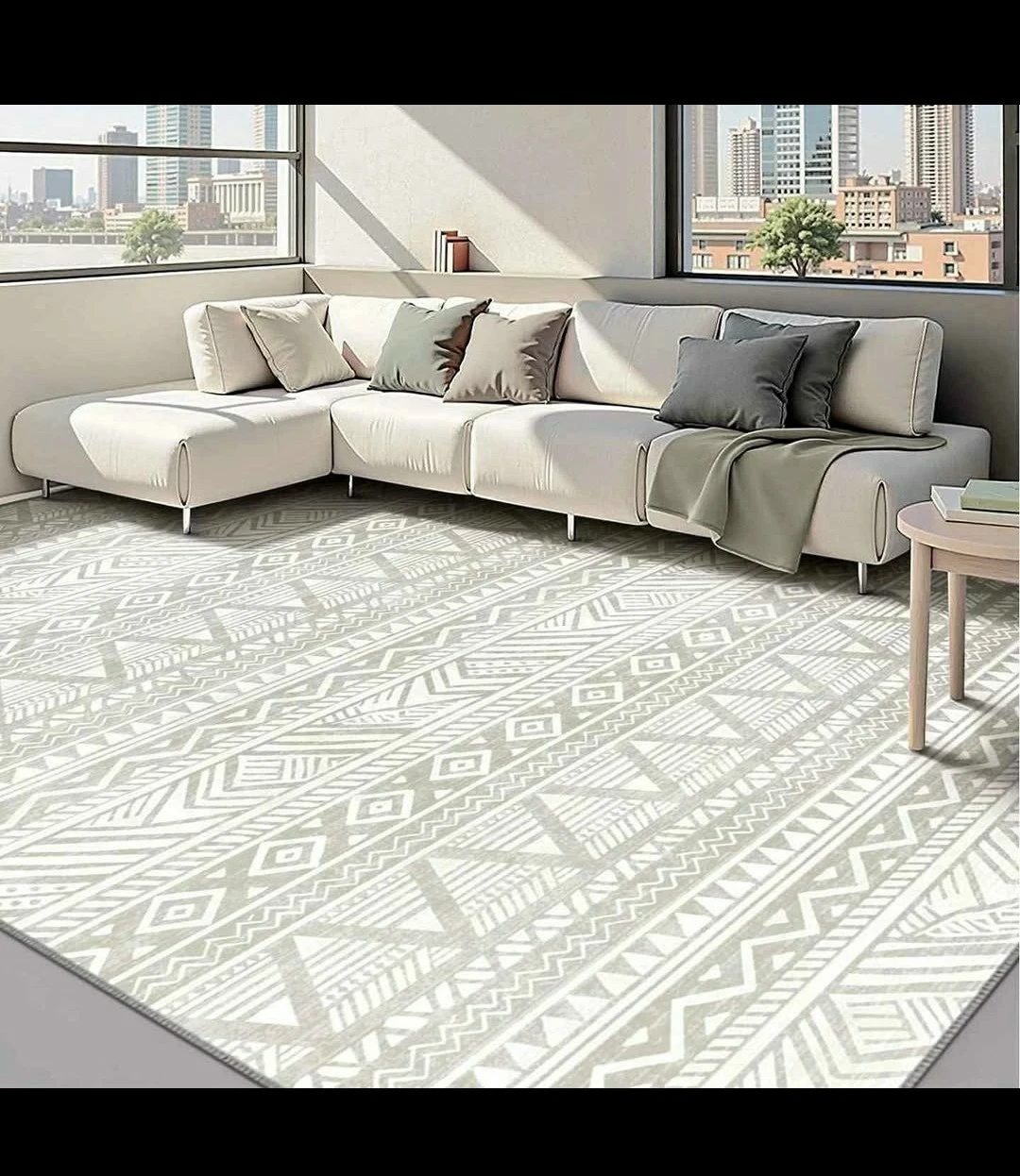 CLEARANCE 6x9 Tribal Pattern washable Rug