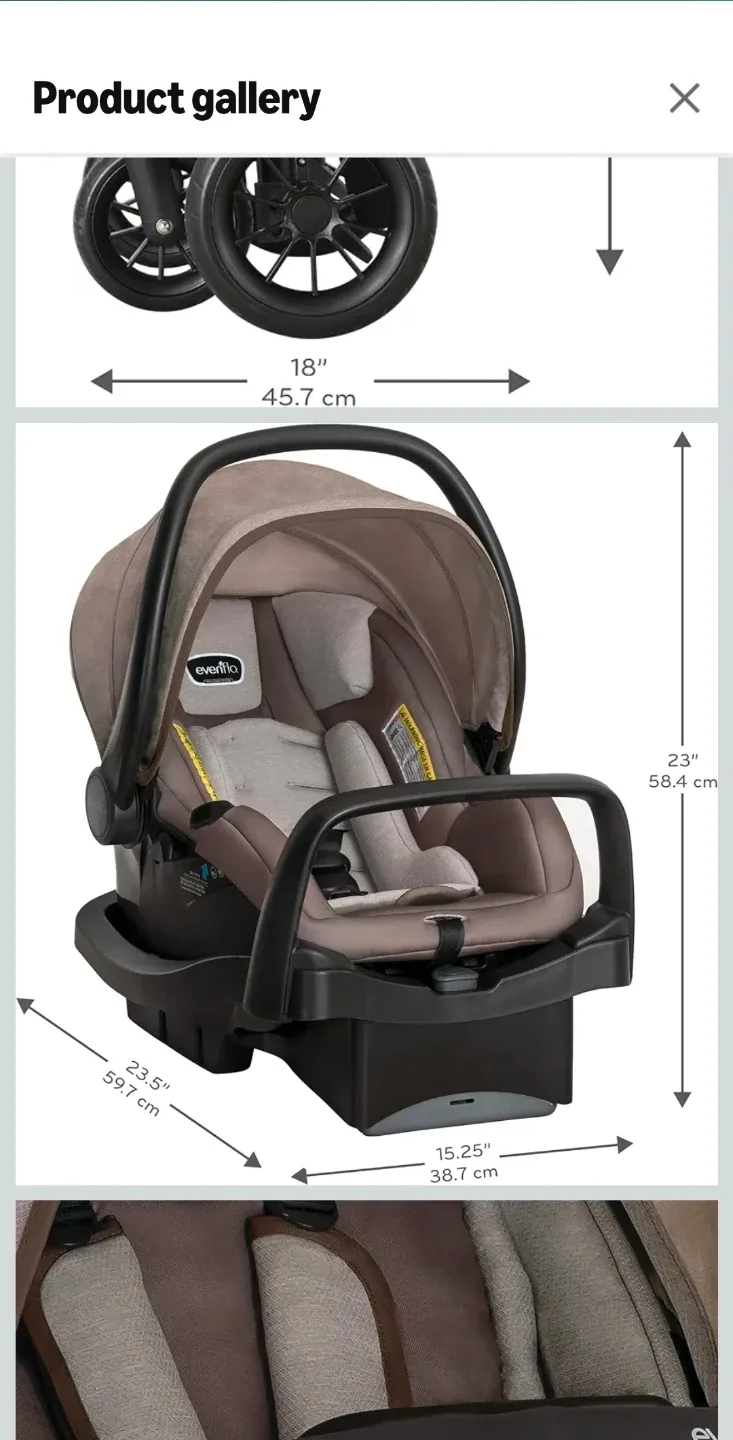 Evenflo Pivot Modular Travel System - Desert Tan image indicator(2)