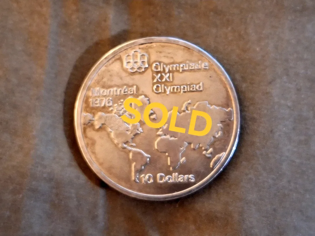 BELOW SPOT PRICE !  Silver 1976 Montreal Olympics $10 Coin