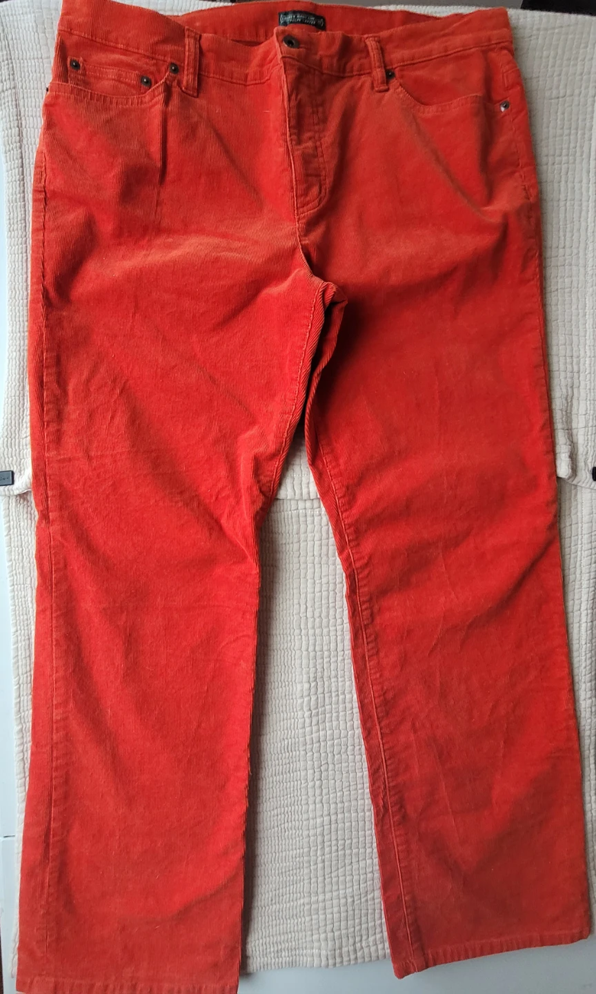 Lauren Ralph Lauren Vibrant Orange Corduroy Pants Sz 16 EUC - photo 2
