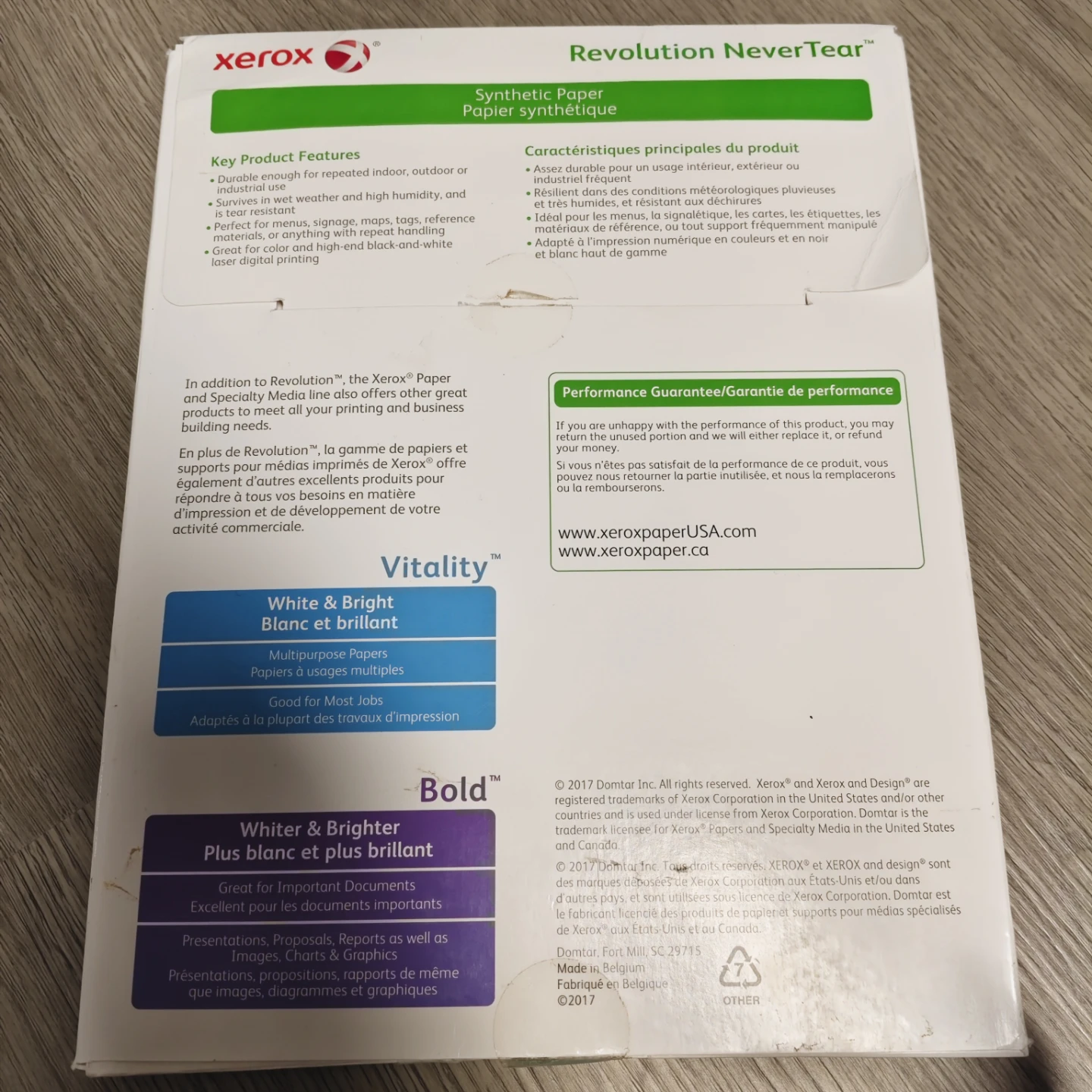 Xerox Revolution NeverTear Synthetic Paper 8.5x11"-100 sheets. - photo 2