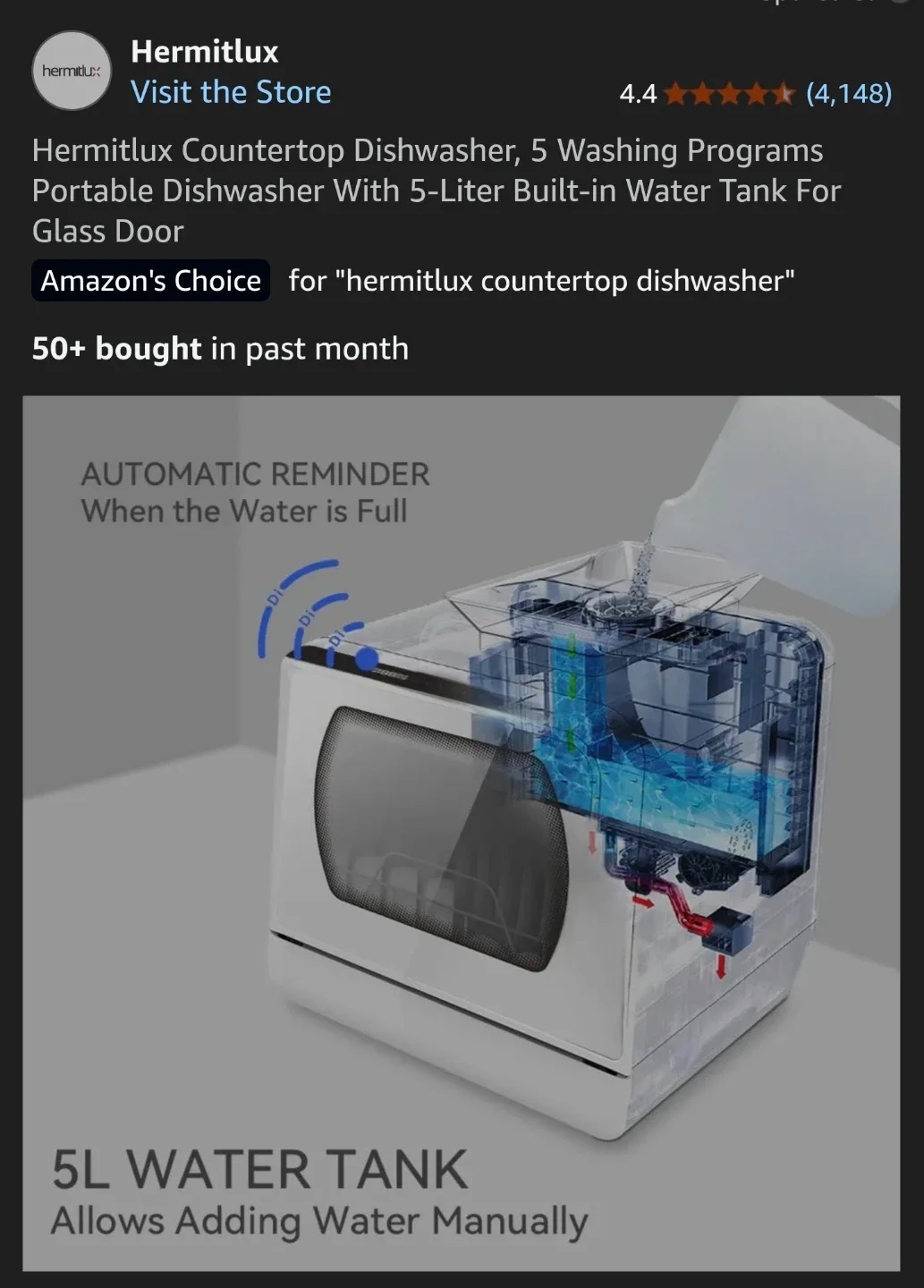 Counter top dish washer/ no drilling needed image indicator(4)