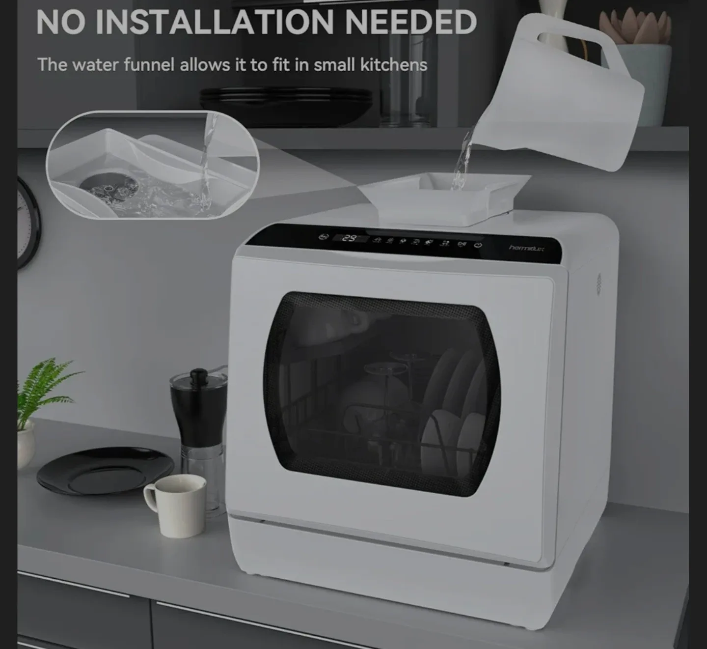 Counter top dish washer/ no drilling needed image indicator(5)