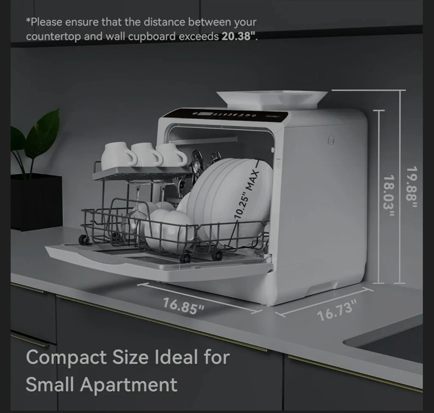 Counter top dish washer/ no drilling needed image indicator(7)