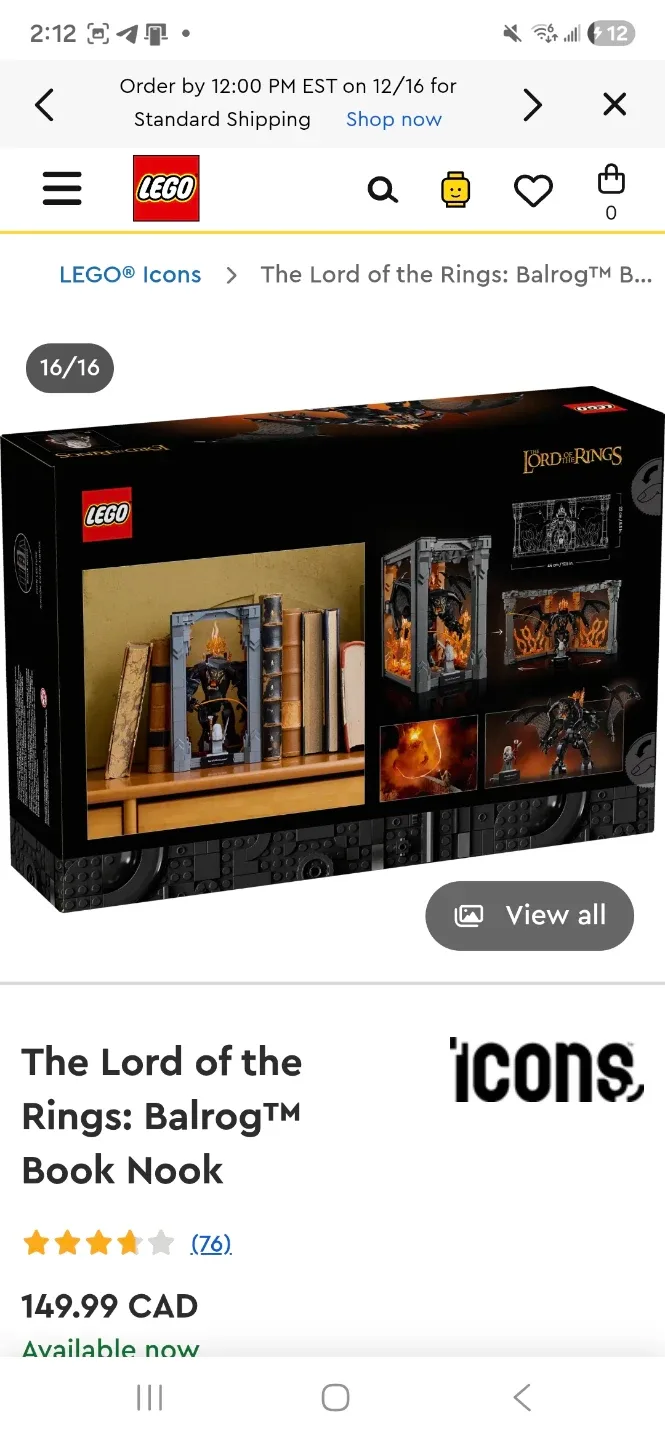 LEGO Icons The Lord of the Rings: Balrog Book Nook image indicator(2)