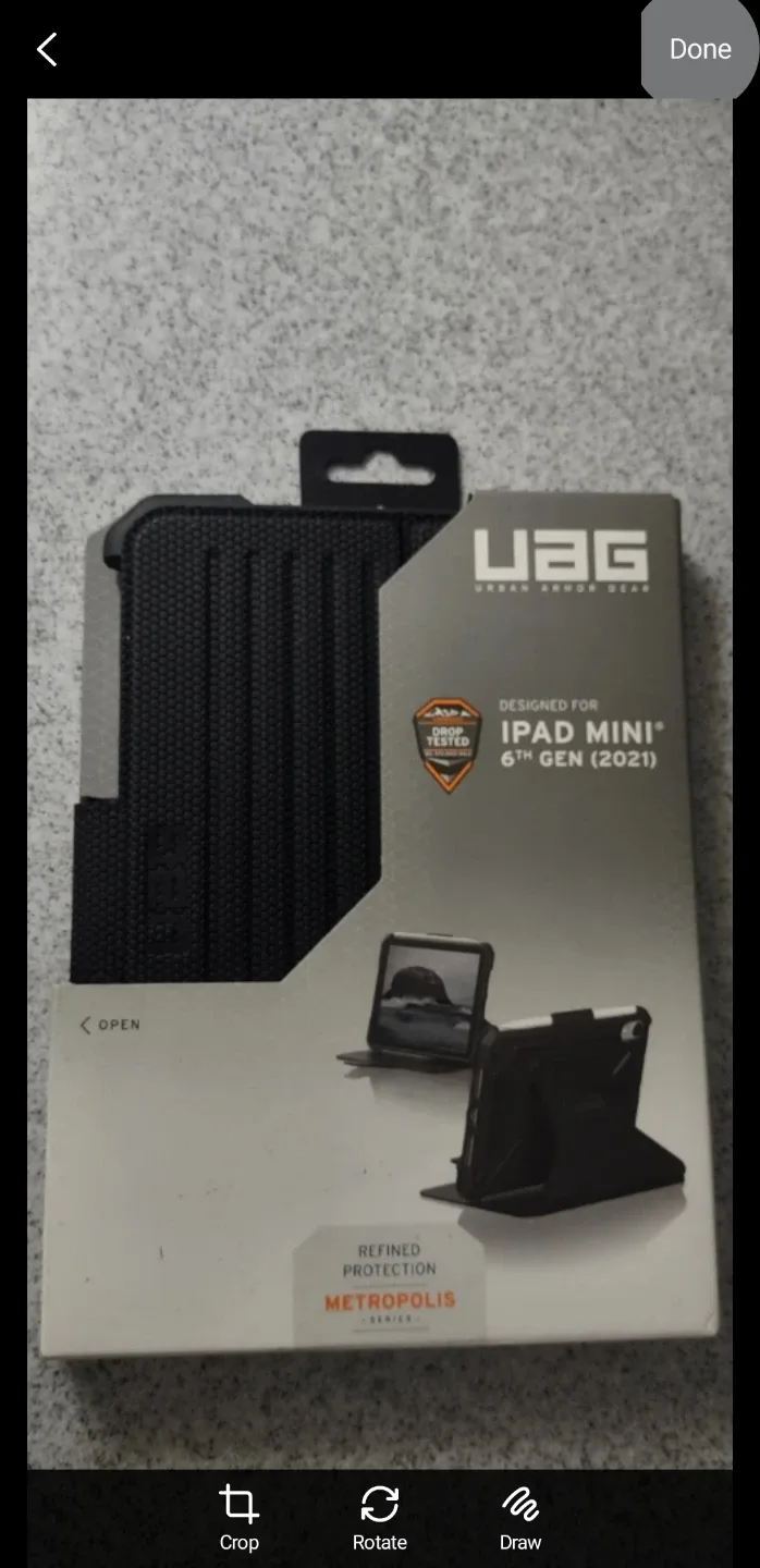 (NEW) UAG iPad Mini 6th Gen (2021) Folio Case - Black #Cleanout image indicator(2)