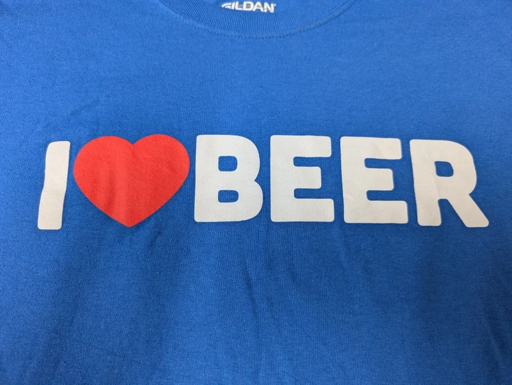 Custom Gildan DryBlend 'I ❤️ Beer' T-Shirt - Large image indicator(2)