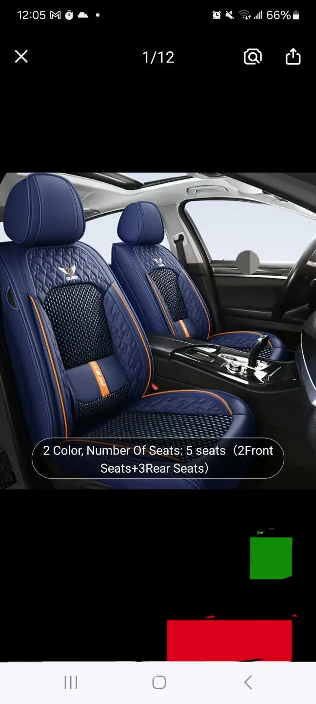 Car Seat Covers - 5 Seats (2 Front, 3 Rear)