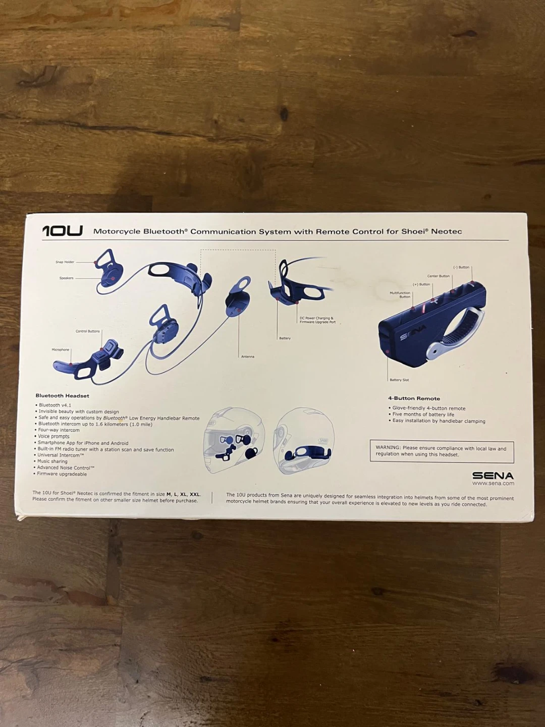 SENA 10U Bluetooth Communication System Headset - photo 4