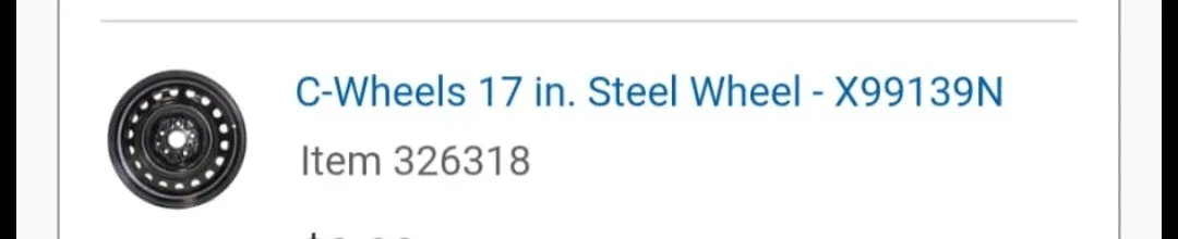 C-Wheels 17 in. Steel Wheel - X99139N