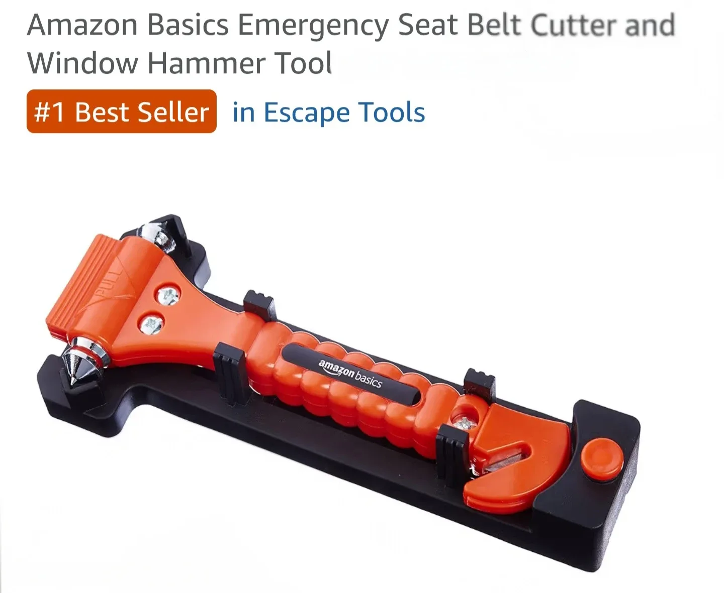 NEW! Amazon Basics Emergency Seat Belt Cutter & Window Hammer!