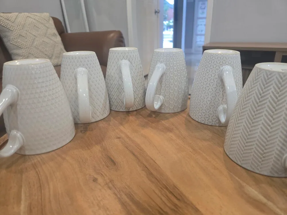 Gourmet Home Products White Mugs - Set of 6 image indicator(2)