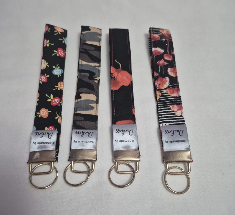 Handmade  Fabric Keychain Wristlet, $5 ea or 2 for $8 - photo 4