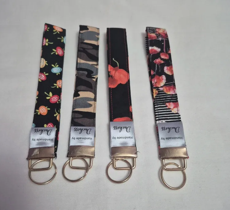 Handmade  Fabric Keychain Wristlet, $5 ea or 2 for $8 image indicator(4)