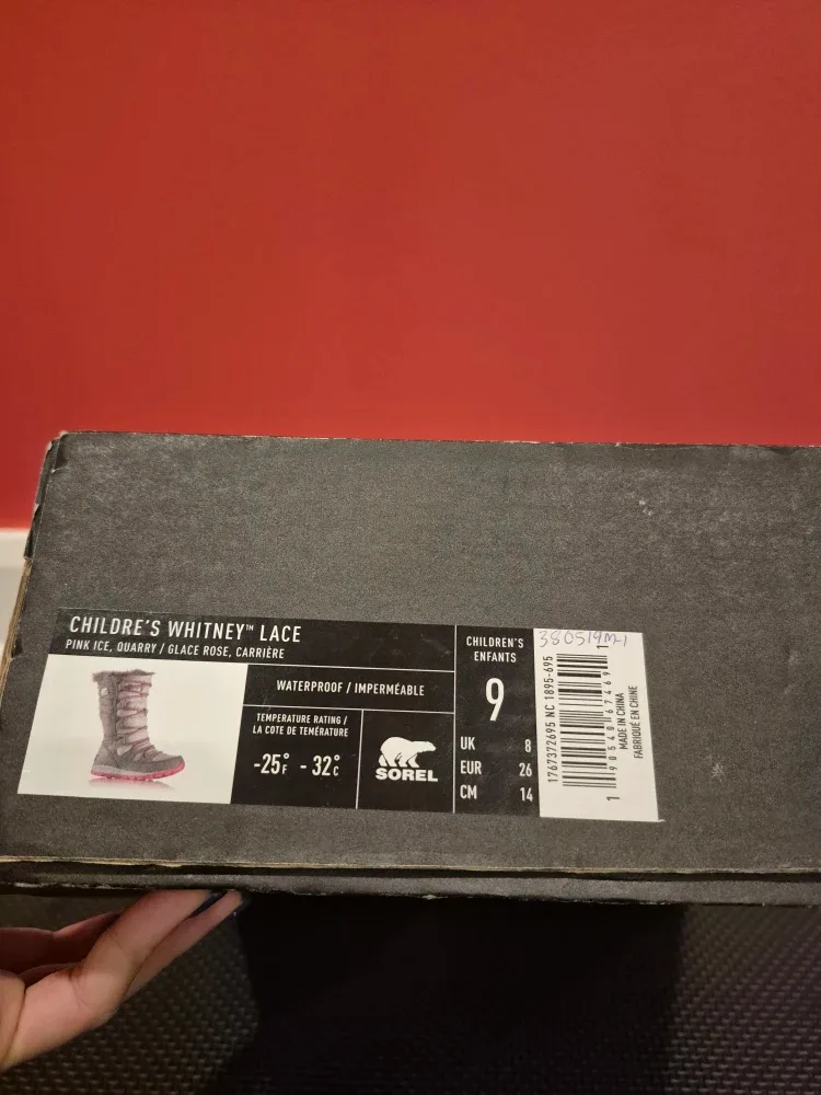 Sorel Children's Whitney Lace Winter Boots Size 9