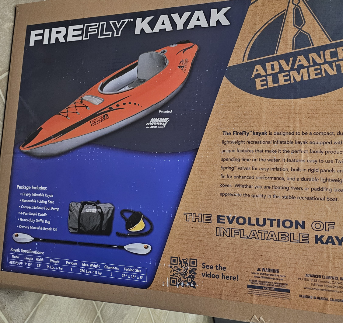 BRAND NEW! Advanced Elements FireFly Inflatable Kayak