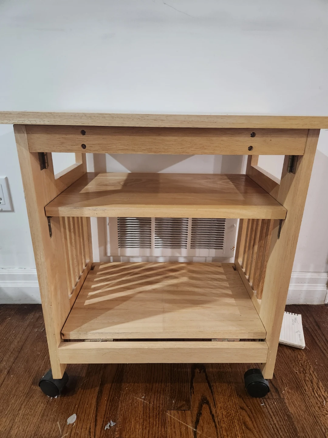 Wooden Kitchen Cart with Wheels